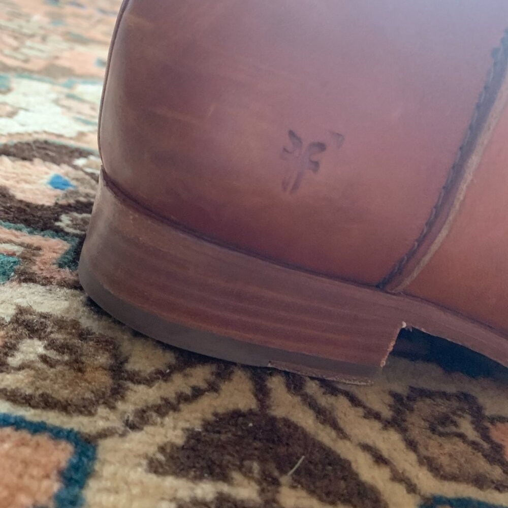 FRYE AND CO. Women's Brown Leather Ankle Booties - Picture 3 of 4